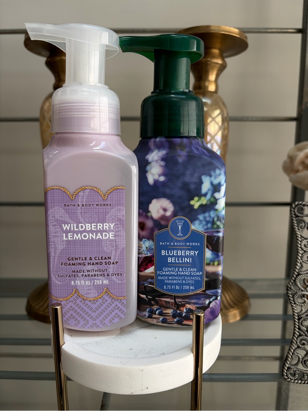 Bath & Body Works Wildberry Lemonade & Blueberry Bellini Foaming Hand Soap Duo